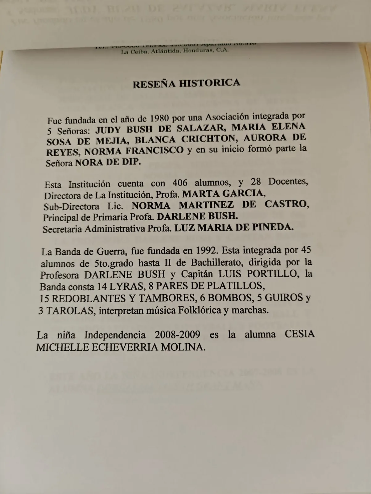 Historical review 2008-2009
