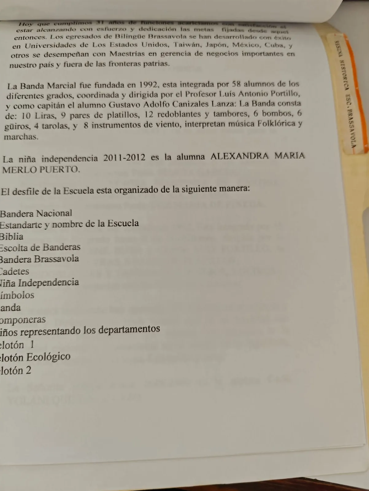 Historical review and parade organization