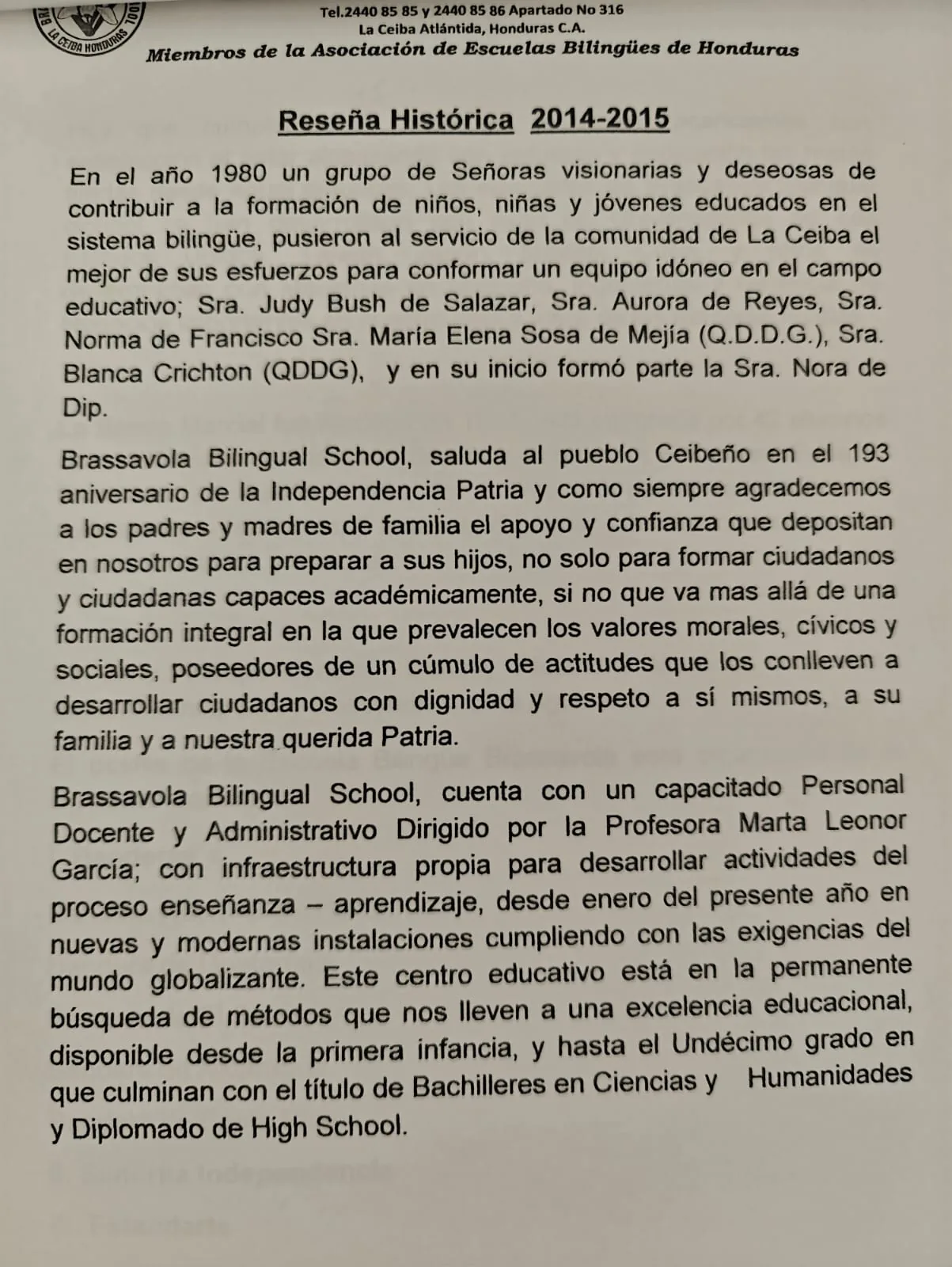 Historical Review 2014-2015