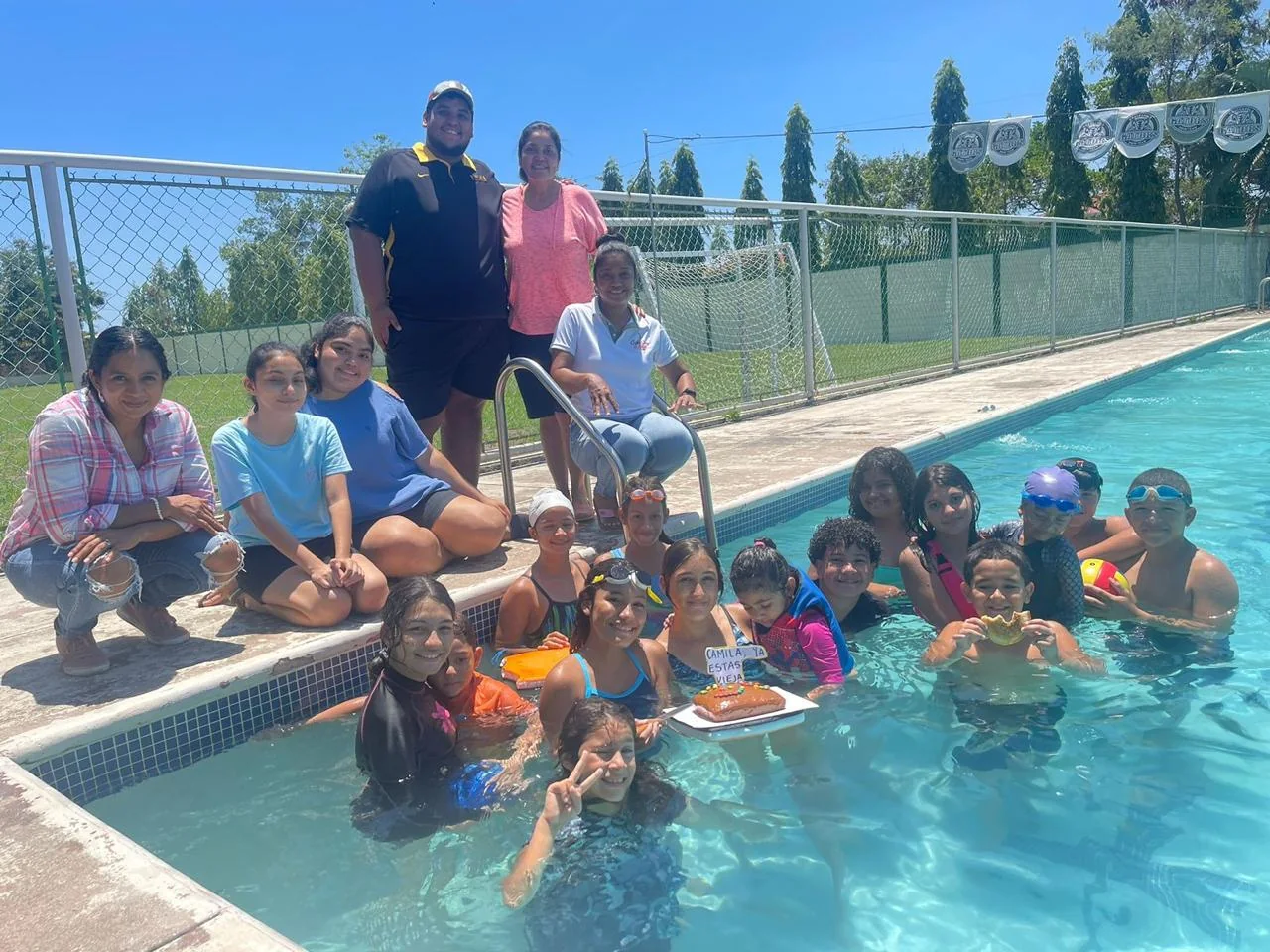 Brassavola students at the school swimming pool